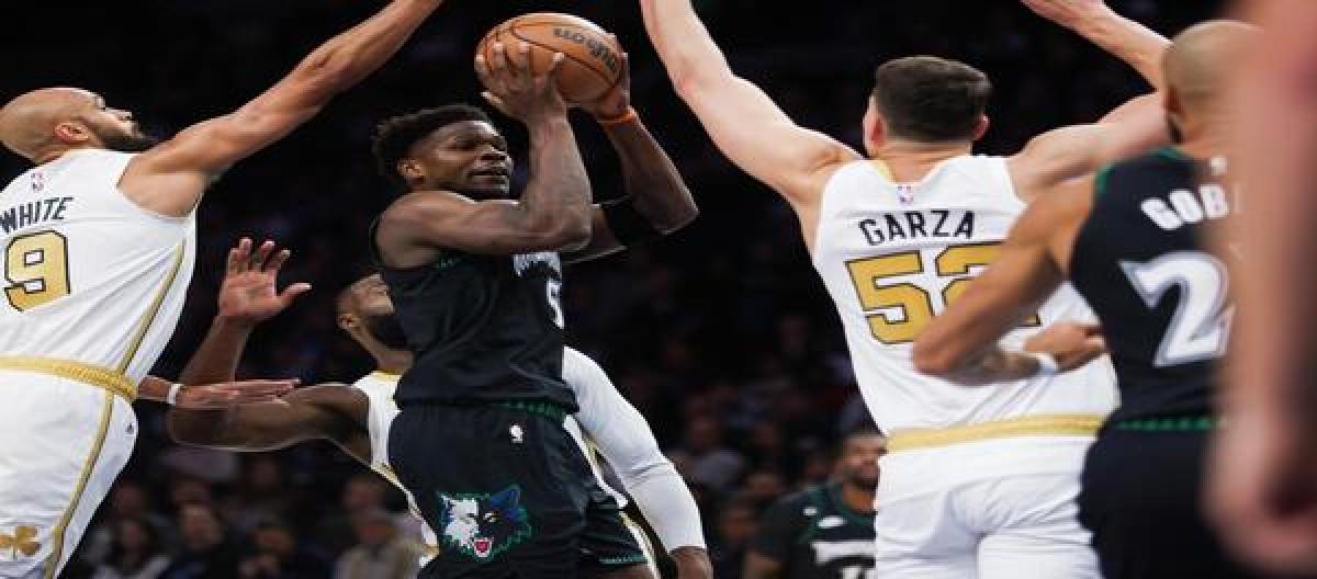 Edwards scored 39 points as the Timberwolves rallied to defeat the Celtics 119-115.