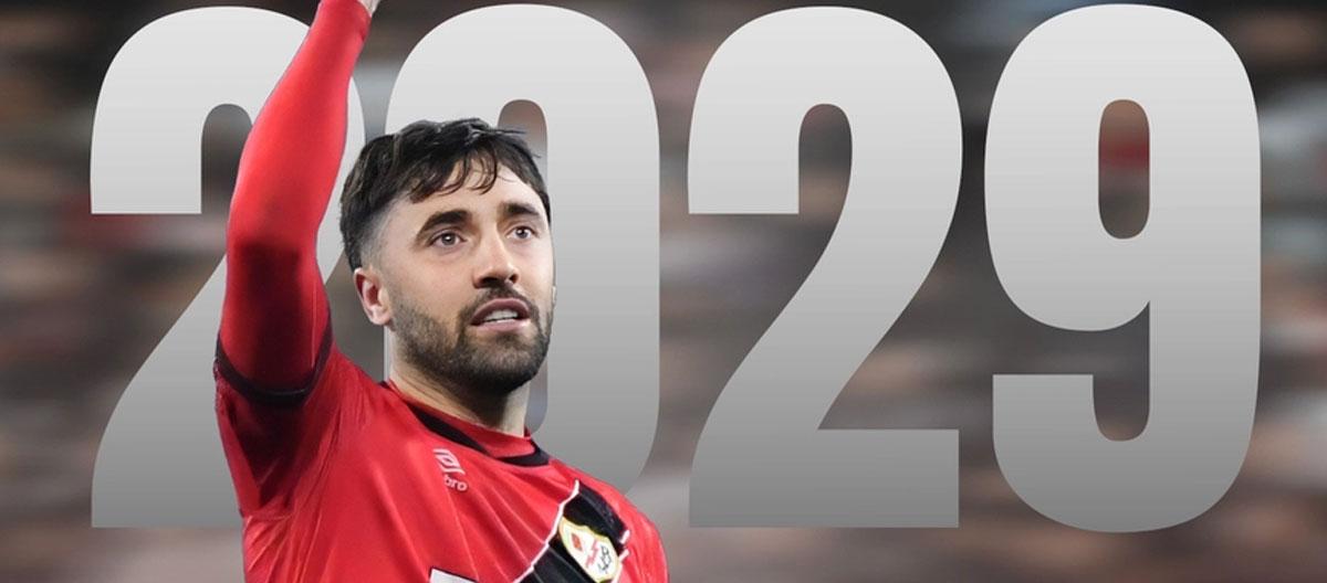 Rayo Vallecano completes contract extension with Spanish defensive midfielder Unai López..