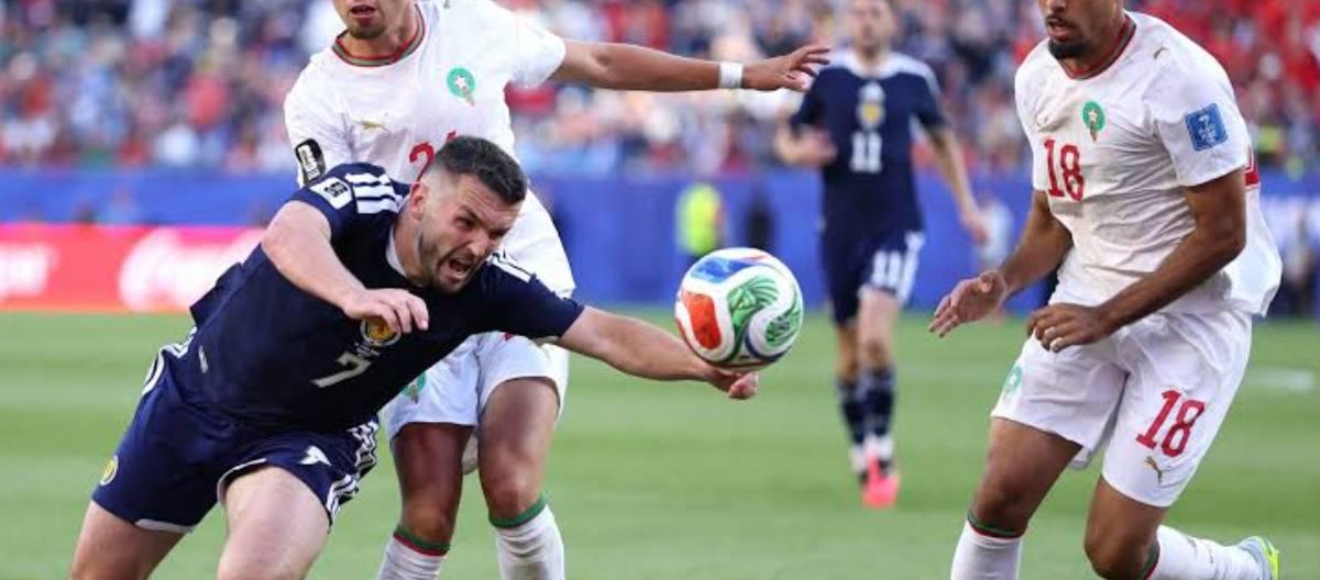 The referee's bizarre reason for refusing to award a penalty sparked controversy as Scotland lost 0-1 to Morocco.