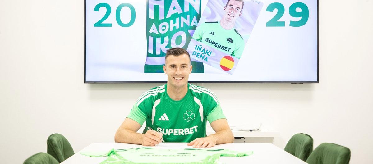 Panathinaikos completes the signing of Barcelona goalkeeper Iñaki Peña..