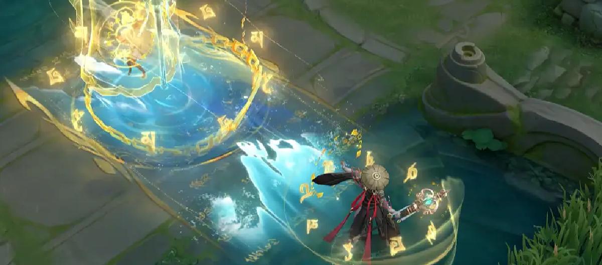 Honor of Kings: The Golden Cicada transforms into a violent cultivator, abandoning the anchor point and using black and gold colors, using a water cannon to exorcise demons.