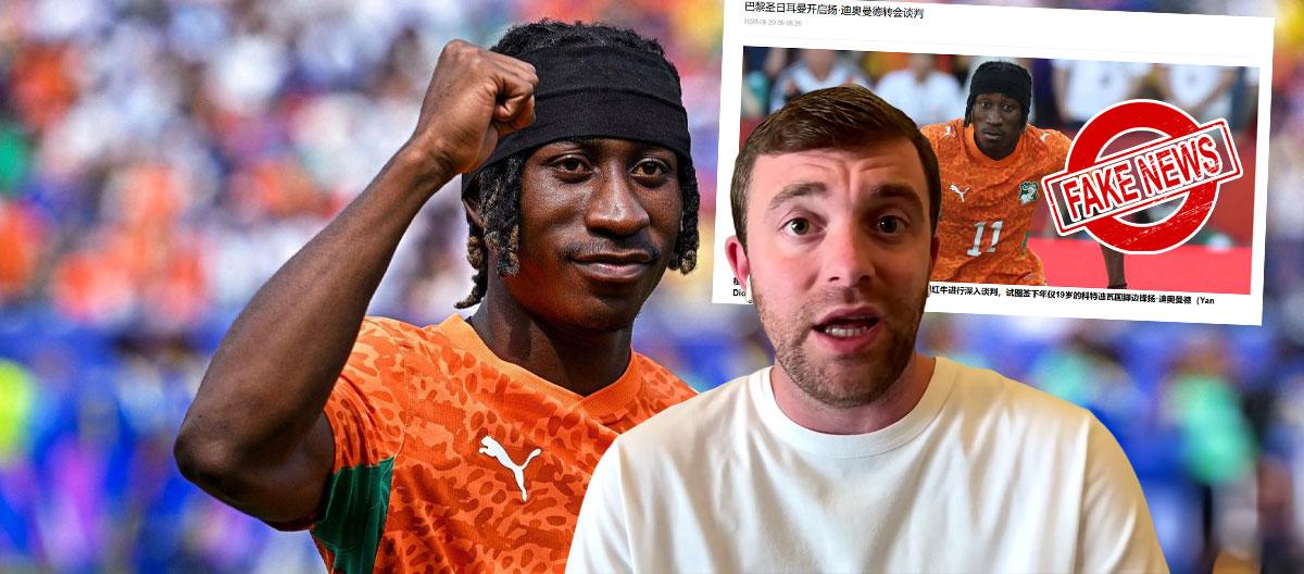 Fabrizio Romano: "Claims of Paris Saint-Germain began Yan Diomandé transfer talks" totally untrue and wildly exaggerated..