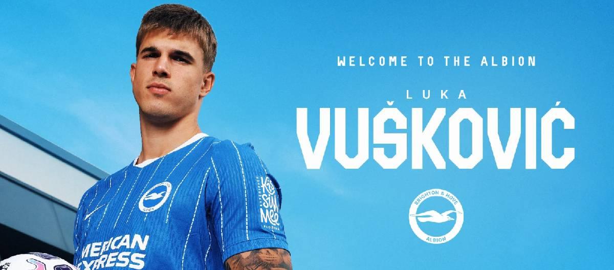 Luka Vuskovic has officially joined Brighton and signed a five-year contract with the club.