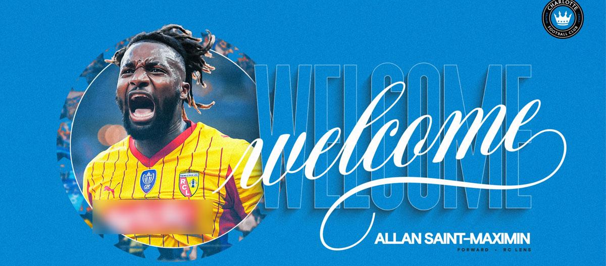 Lens winger Allan Saint-Maximin officially joins Charlotte FC on a free transfer..