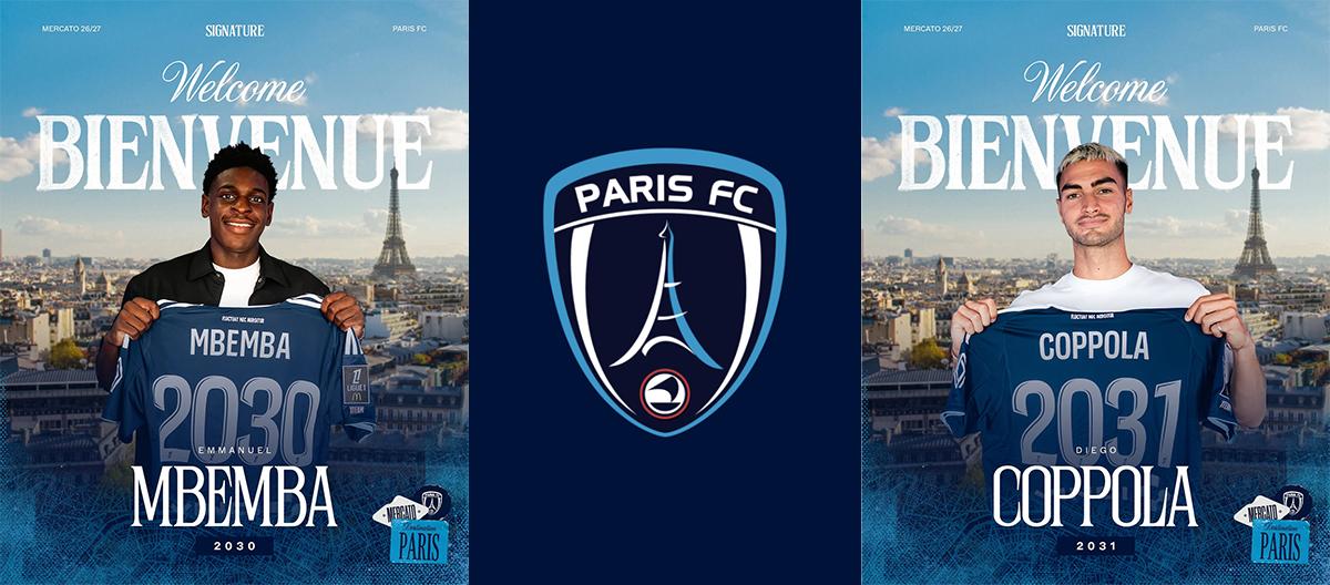 Paris FC signed two defenders, Mbemba and Coppola, both joining the team.