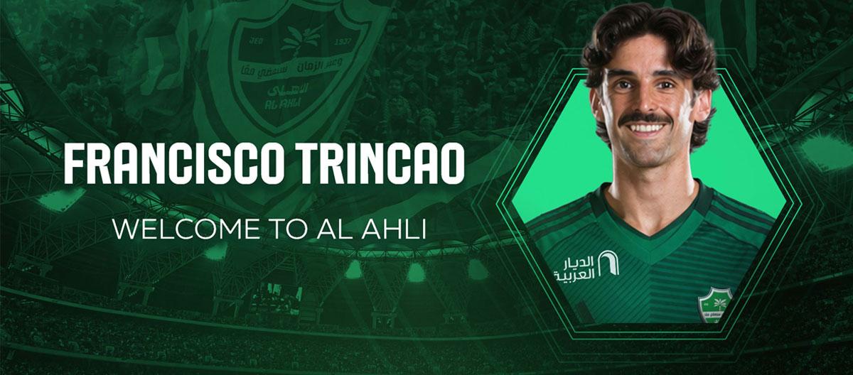 Al-Ahli officially announce the signing of former Barcelona Portugal international attacking midfielder Francisco Trincão from Sporting Clube de Portugal..