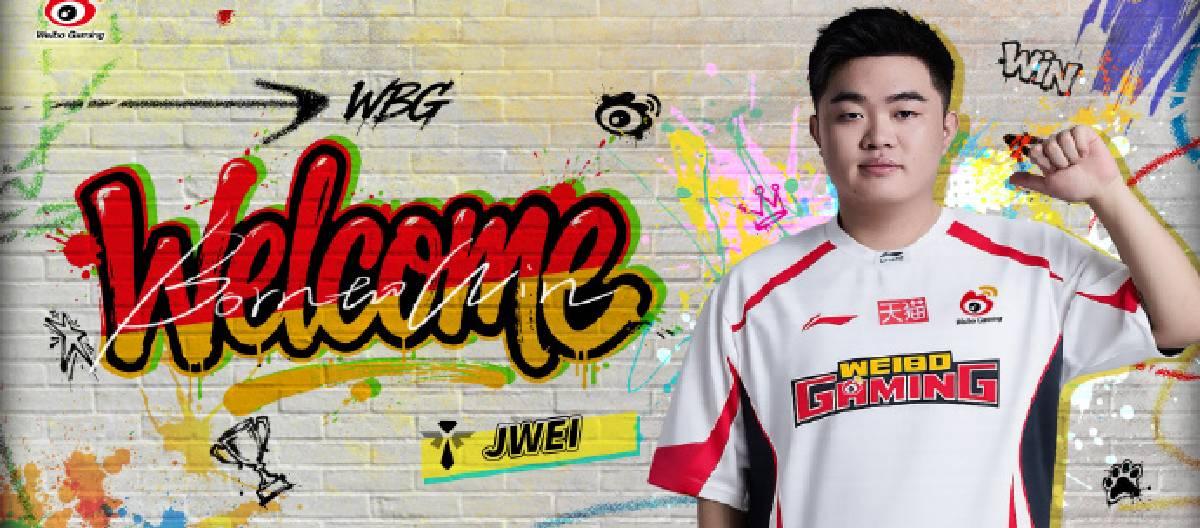WBG's League of Legends division announced that Jwei has officially joined the team.