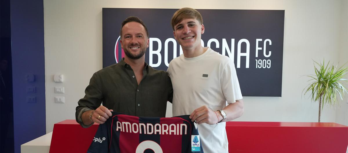 Argentine midfield starlet Amondaran has officially joined Bologna and will wear the number 8 jersey.