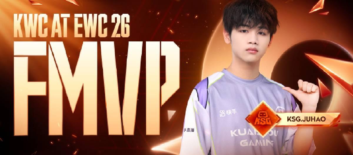KSG's King of Glory player, Juhao, delivered an outstanding performance and won the FMVP award.