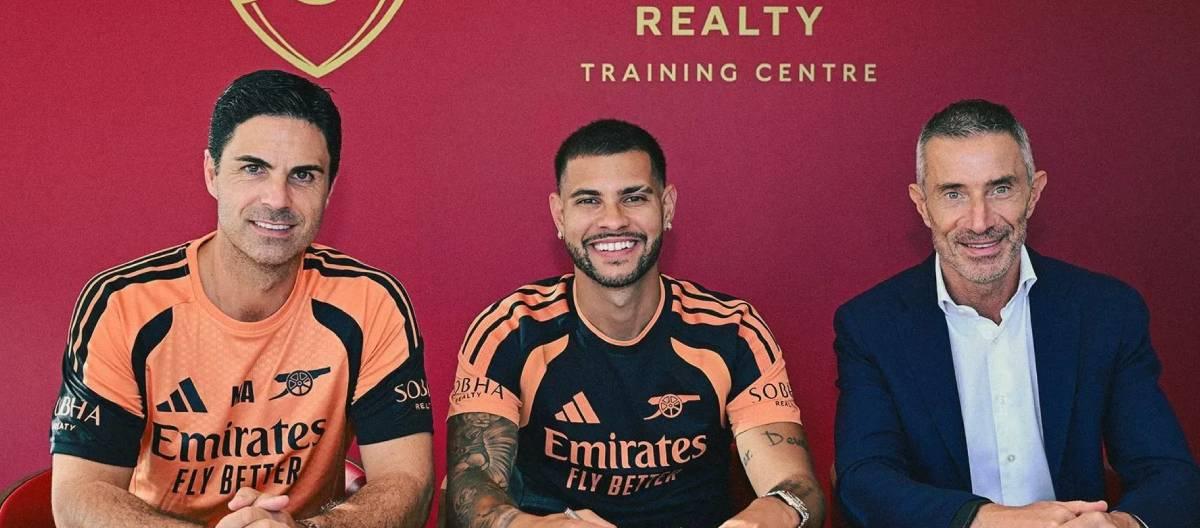 Brazilian midfielder Guimarães joins Arsenal, wearing the number 39 jersey to embrace a new challenge.