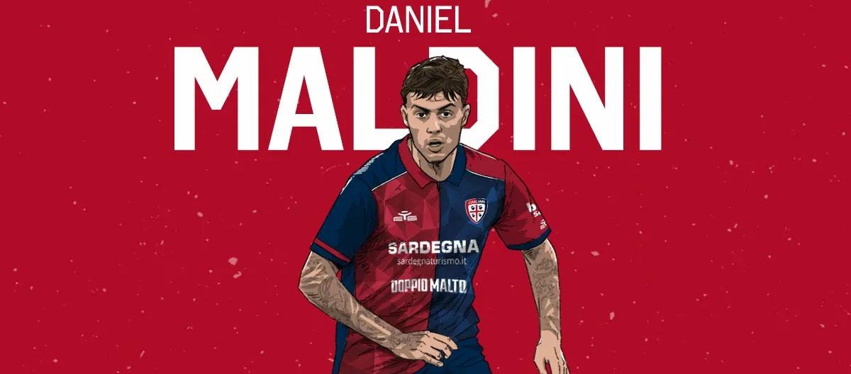 Atalanta's Italy international attacking midfielder Daniel Maldini officially joins Cagliari on loan..