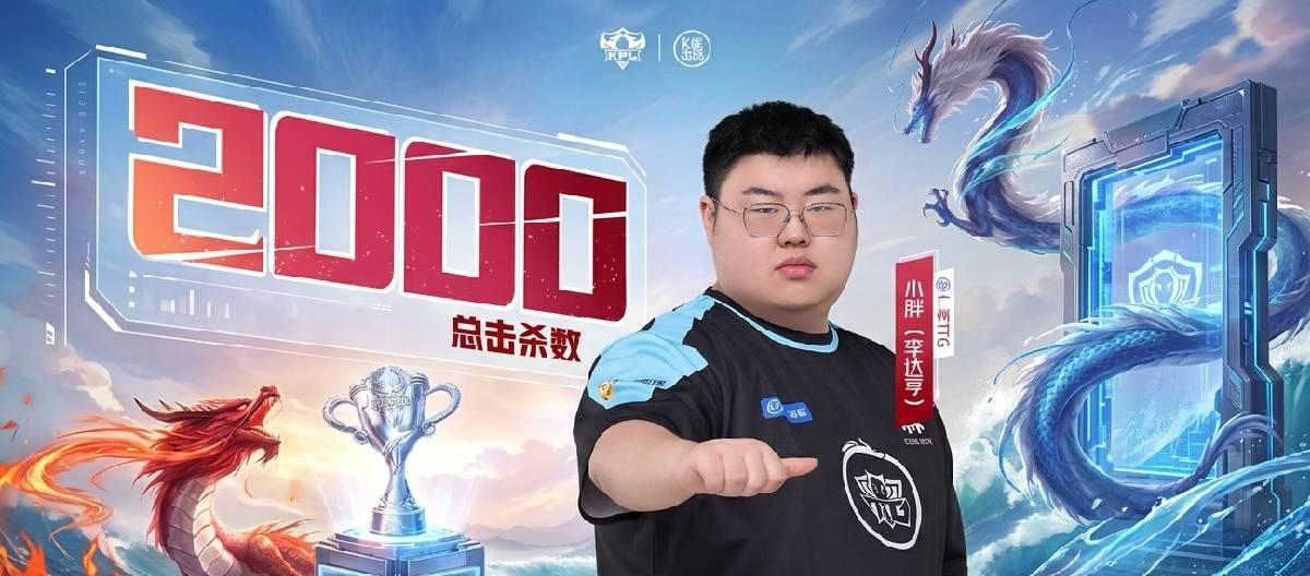 Guangzhou TTG player Xiaopang achieves his 2000th kill milestone in his KPL professional career.