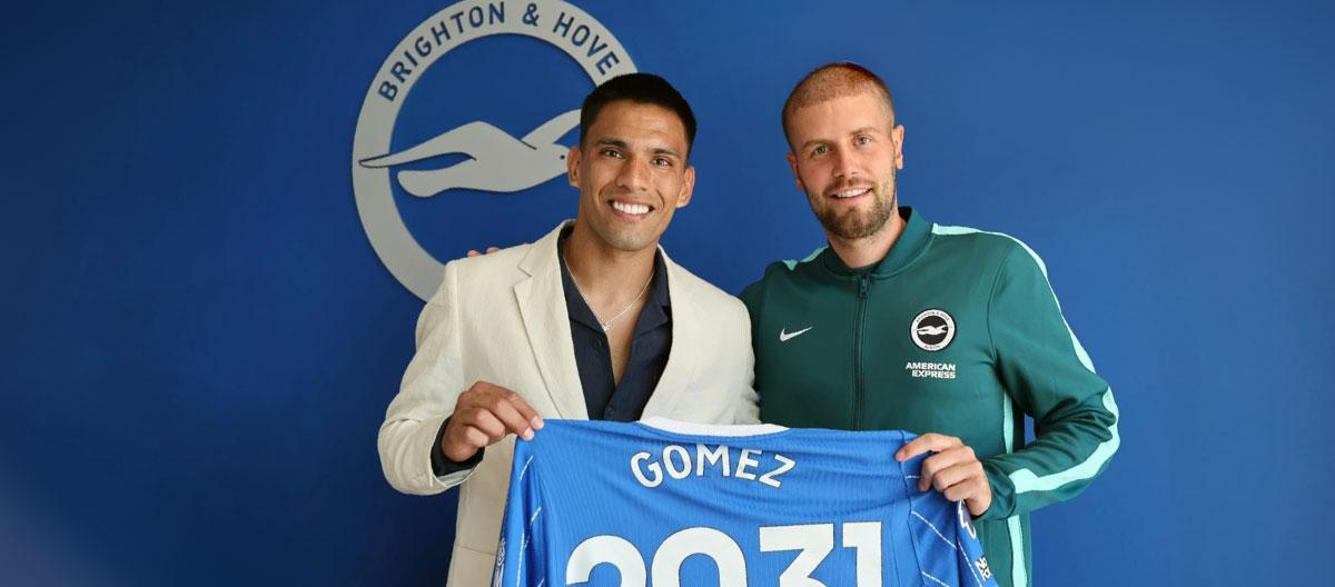 Brighton completes contract extension with Paraguay international midfielder Diego Gómez..