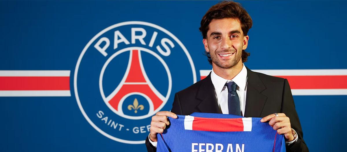 Paris Saint-Germain officially announce the signing of Barcelona's Spain international forward Ferran Torres..