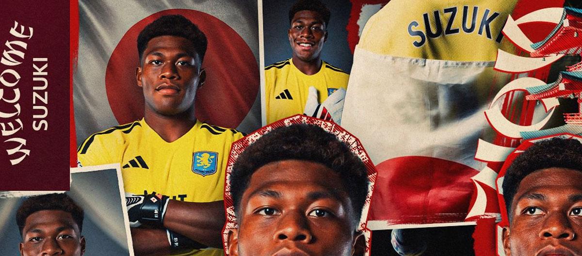Aston Villa officially announce the signing of Parma's Japan international goalkeeper Zion Suzuki..
