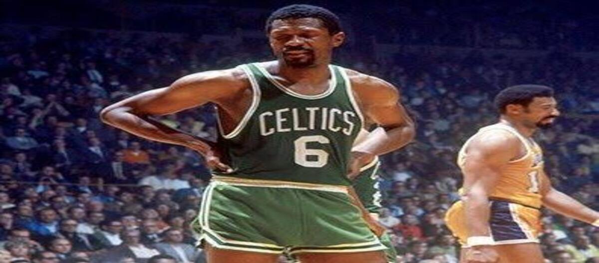 The Celtics' all-time top five rebounders: Russell leads with 21,620 rebounds.