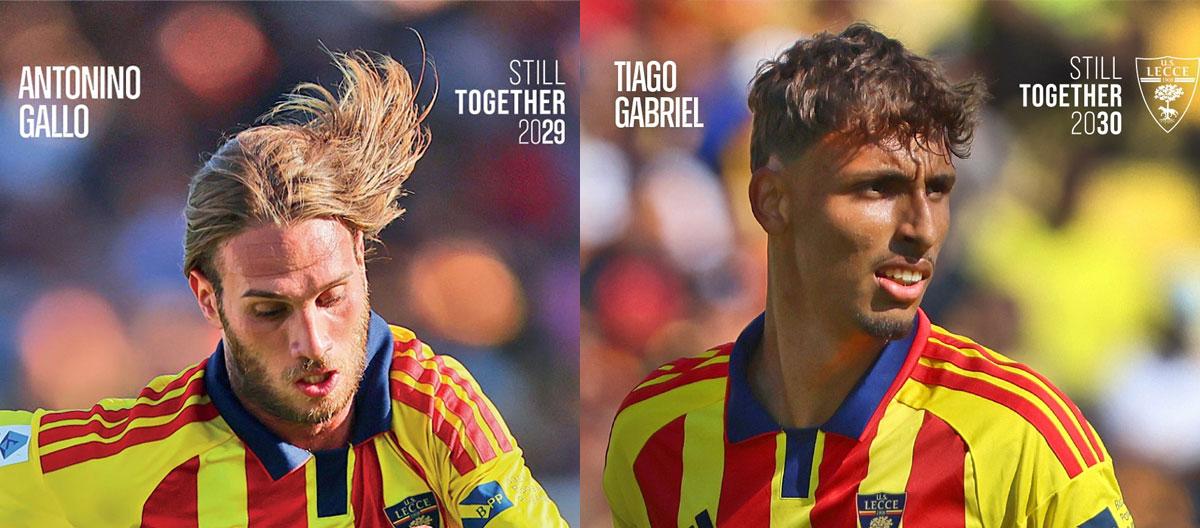 Lecce completes contract extensions with Antonino Gallo and Tiago Gabriel..