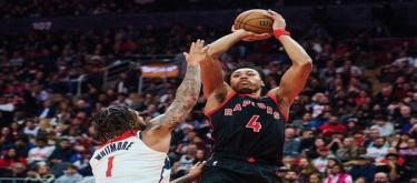 Barrett and Ingram combined for 48 points as the Raptors defeated the Wizards 140-110.