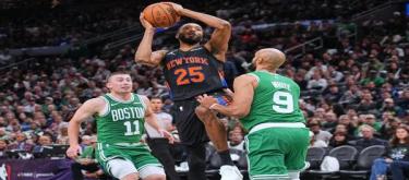 Brown scored a game-high 42 points as the Celtics defeated the Knicks 123-117.