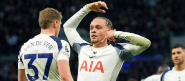 Frank praised Xavi Simons for scoring his first goal for Tottenham.