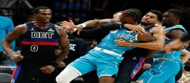 Cunningham's 33 points helped the Pistons defeat the Hornets 110-104.