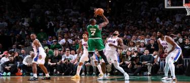 Embiid's 34 points shone as the 76ers easily defeated the Celtics 109-100.