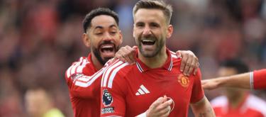 Luke Shaw, unsure how to celebrate, said scoring at home was a very special feeling.