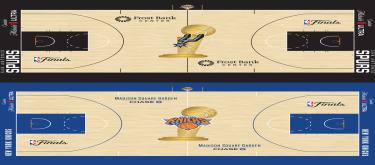 The NBA Finals arena has reopened with the classic design of the trophy and handwritten logo returning.