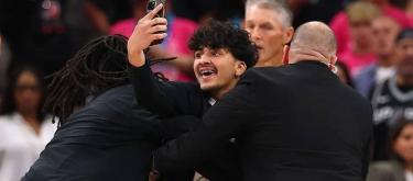 Two spectators banned for life worldwide by NBA for taking a selfie with Wenban