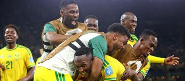 ◤FIFA World Cup in United States, Canada and Mexico◢ Thapelo Maseko scores as South Africa earned qualification to the knockout stage with a shock 1-0 win over South Korea..