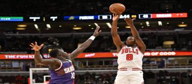 Wilson scored 15 points and Awaka added 14, as the Bulls defeated the Suns 124-117.
